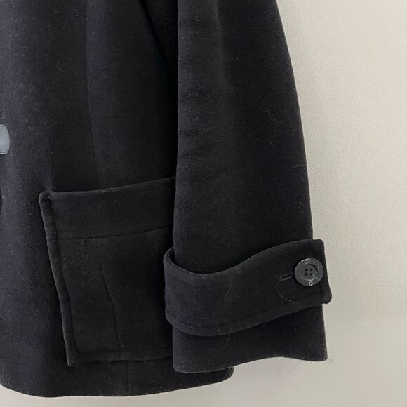 Michael Kors Black Wool Pea Coat Toggle Hood | Size 6 - Picture 6 of 11